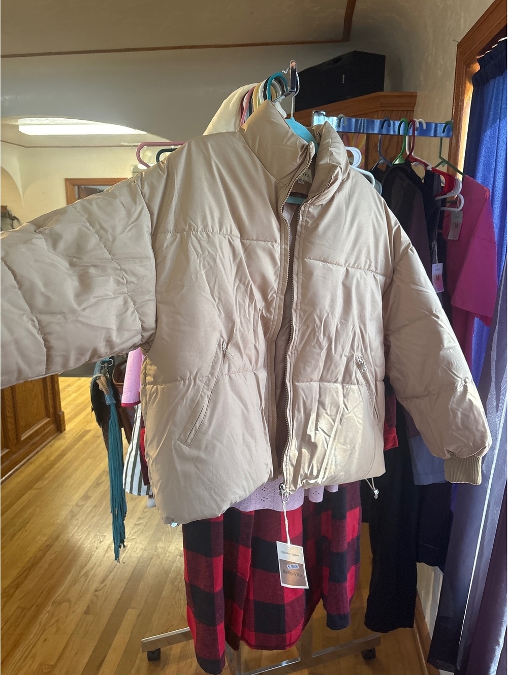 Bello Vita XL Tan Puffer Coat